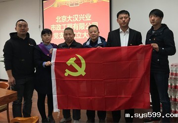 北京大汉兴业市政工程有限公司党支部成立大会召开