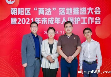 总商会常务副会长廖鸿程单位北京乾成律师事务所律师受邀参加朝阳区“两法”落地推进大会暨2021年未成年人保护工作会