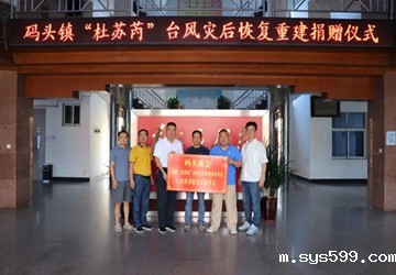 总商会常务副会长雷远强为码头镇灾后恢复重建号召捐赠献爱心